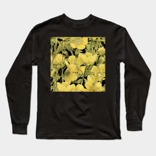 Buttercup on black Long Sleeve T-Shirt